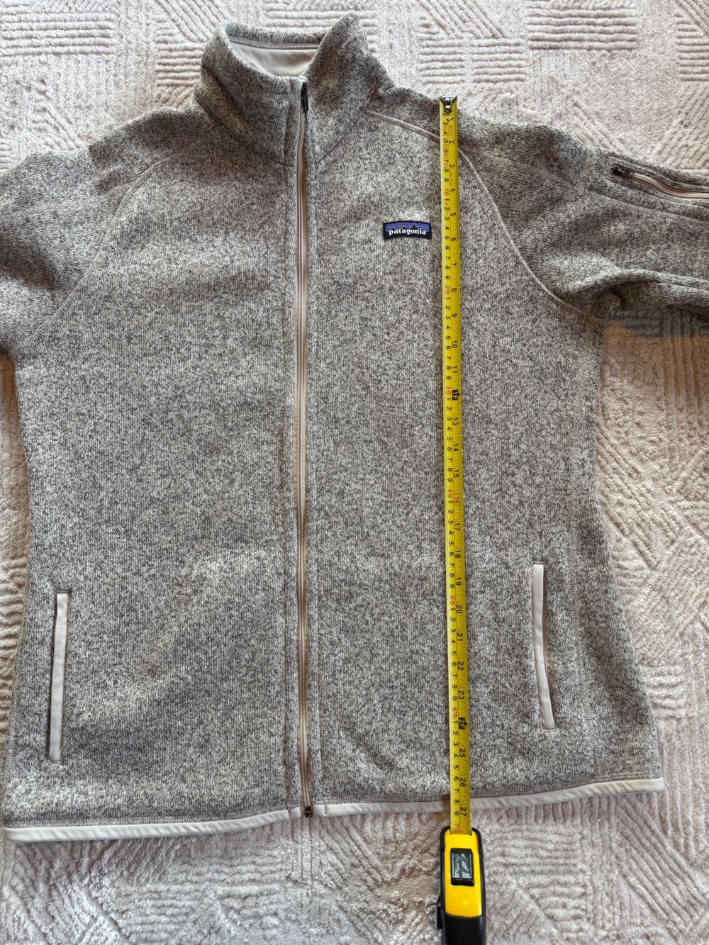 Patagonia Better Sweater Full Zip Jacket Tan Oatmeal Heather Knit Fleece XL - Picture 11 of 12